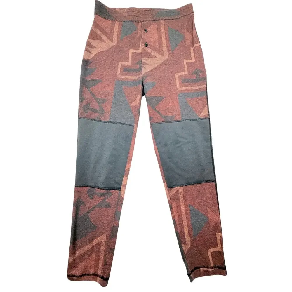 Burton Men’s M DryRide Wool Base Layer Leggings Thermal Geometric Print